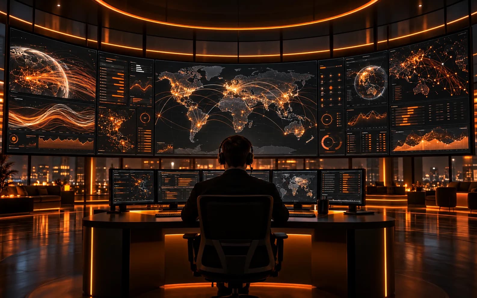 ADG LDI 24/7 network operations centre with live route dashboards ADG LDI 24/7 network operations centre with live route dashboards